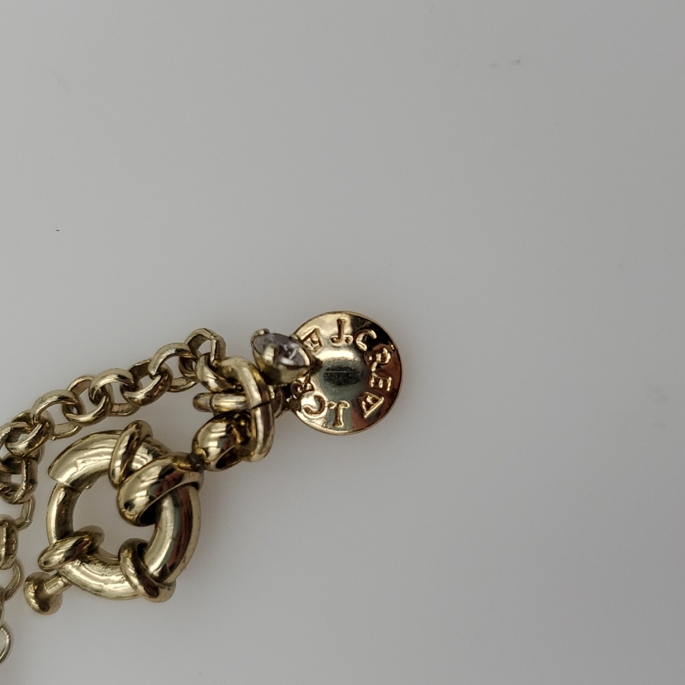 J. Crew Green, Purple & Clear Rhinestone Statement Necklace - Picture 4 of 7